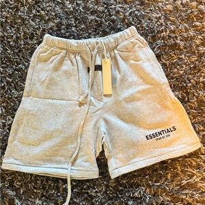 Essentials Gray Athletic Shorts with Elastic Waistband